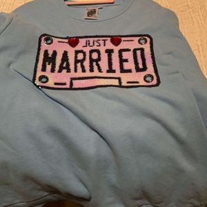 Queen of Sparkles “Just Married” Sweatshirt